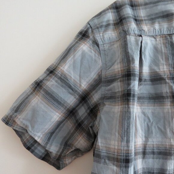CARHARTT Rugged Flex Relaxed Fit Bozeman Short Sleeve Shirt in Blue Plaid Sz L - Picture 4 of 14